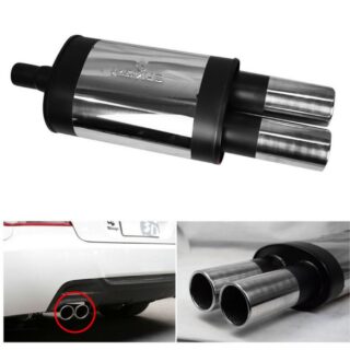 GH BASS CHROME EXHAUST DOUBLE TIP