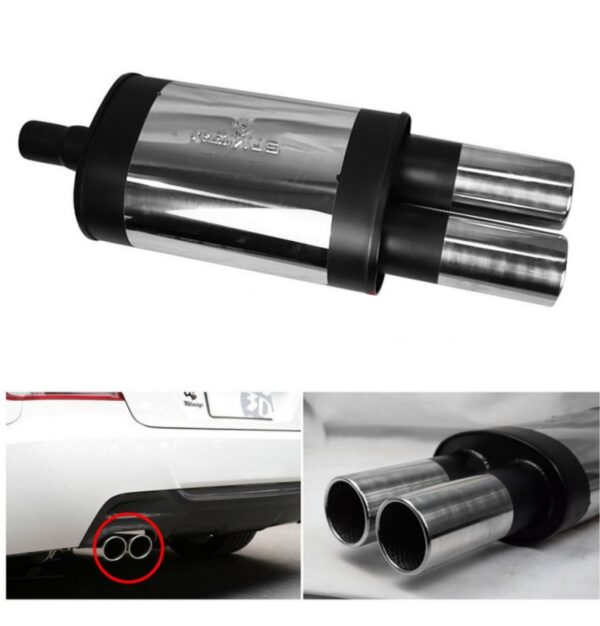 GH BASS CHROME EXHAUST DOUBLE TIP