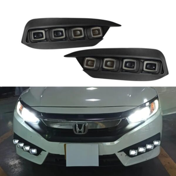 HONDA CIVIC 2016-21 BUGGATTI STYLE FOG LAMPS