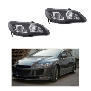 HONDA CIVIC BLACK PROJECTION HEADLIGHT